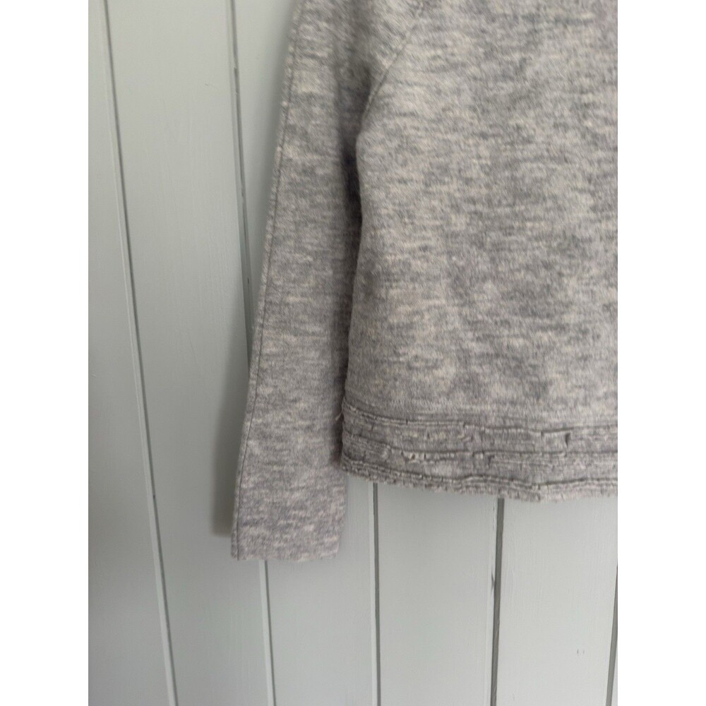 Anthropologie Sleeping on Snow Meribel Gray Cowl Neck Wool Blend Sweater XS - Picture 5 of 5